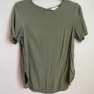 Army green blouse